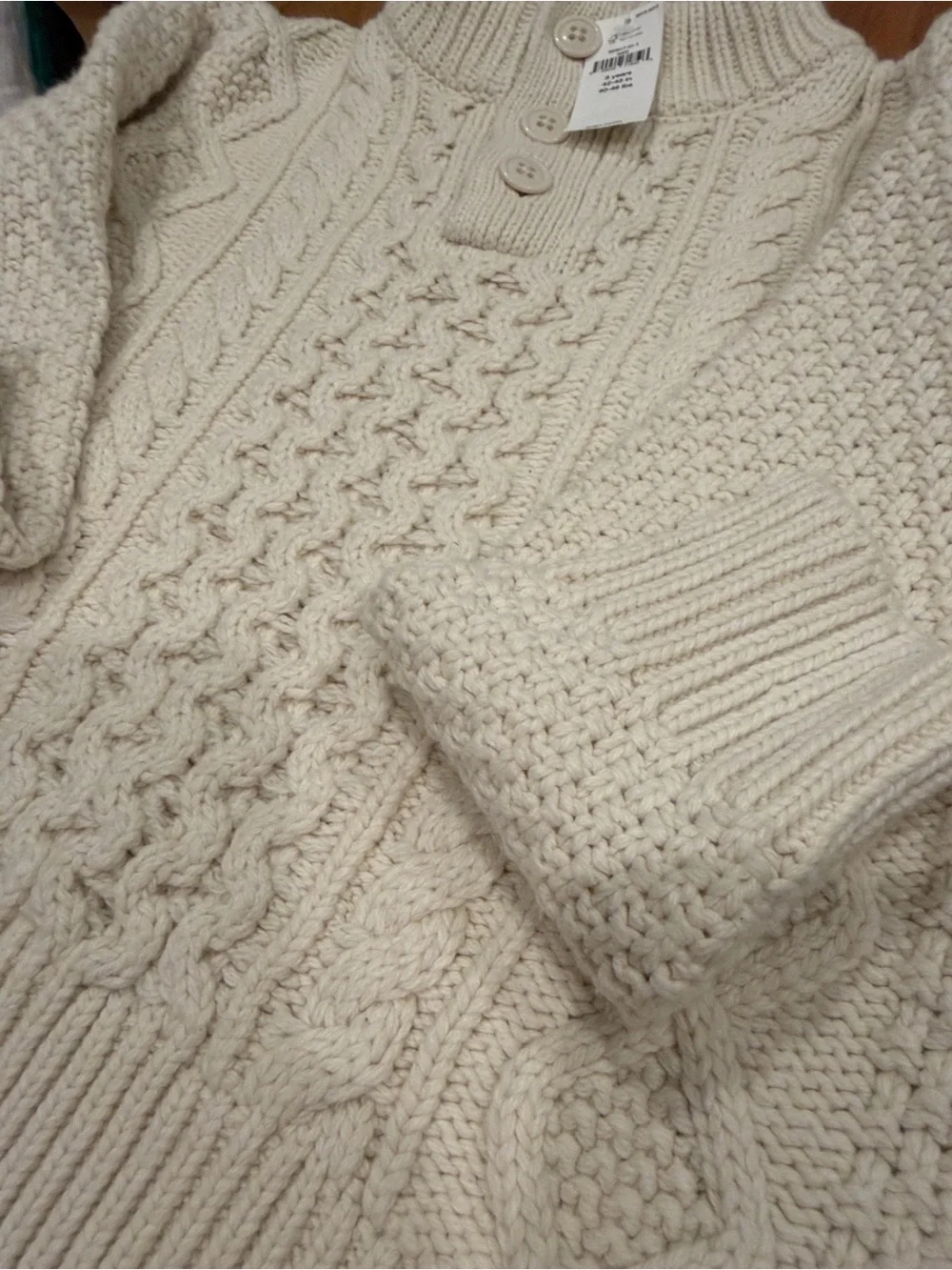 GAP Cable Knit Mock Neck Sweater